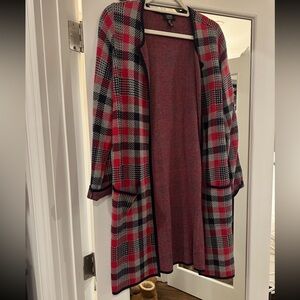 Plaid Women's Jacket - Red and Black